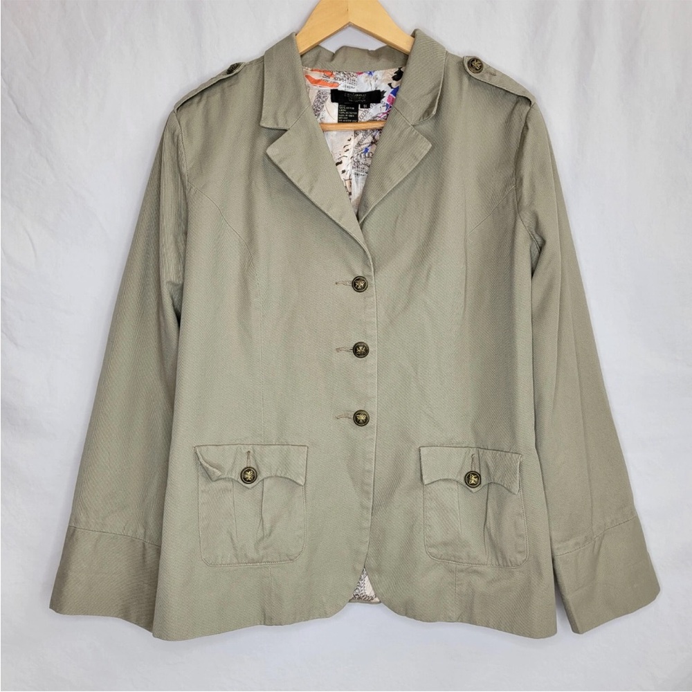 Twiggy Women's Khaki Button-Up Jacket